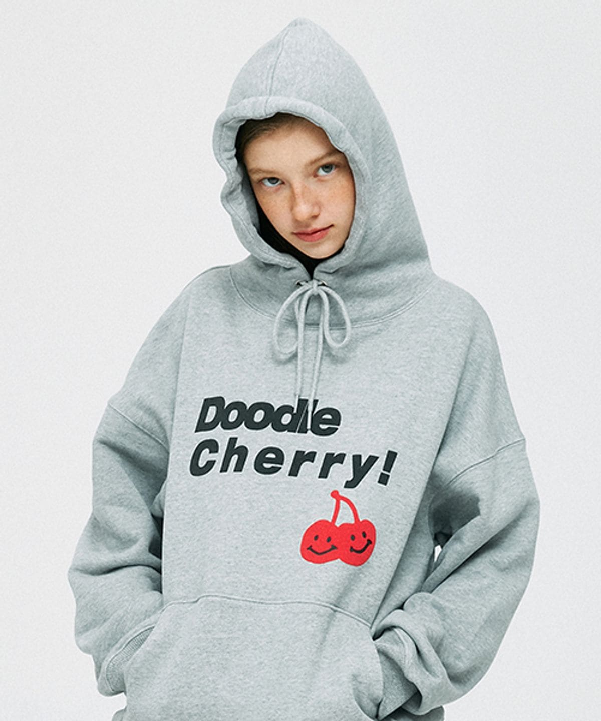 [最終在庫] 即出荷 Middle Doodle Cherry Hood KS _Melange Gray