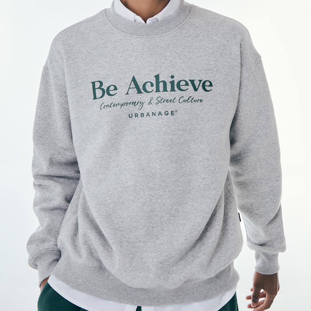 アーバネージビジュアルオーバースウェットシャツメランジグレー