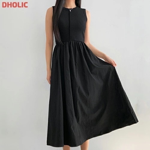 [メガ割りSALE]センターラインタンクトップフレアコンビワンピースその他 ワンピース・ドレス