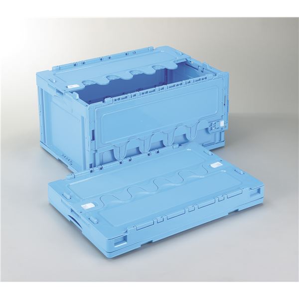 フタ付き折りたたみコンテナ/オリコン (75L/ブルー) CF-S76NR 岐阜プラスチック工業
