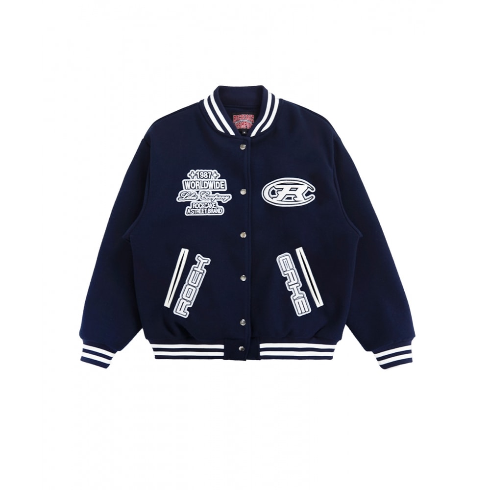 ROCKCAKE シグネチャースタジアムジャケット-ネイビー 28,755円