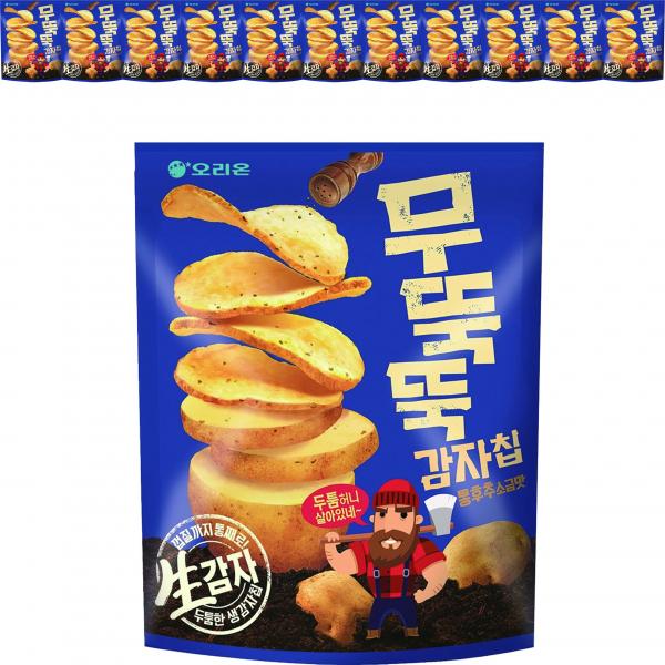 土鍋ポテトチップス 丸胡椒 塩味 お菓子 무뚝뚝감자칩 통후추 소금맛 과자