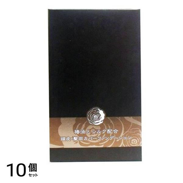 椿油とシルク配合 頭皮・髪用カバーファンデーション ソフトブラック 14g 10個セット 22,479円