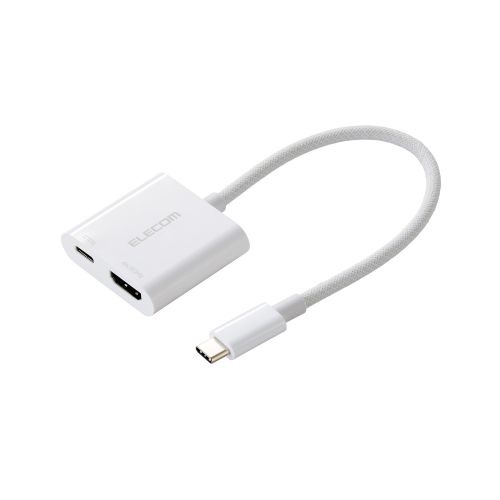 エレコム USB-C to HDMI 変換 アダプタ 4K 60Hz 耐断線 シリコンメッシュ 【 USB Type-C ポート搭載 Windows Mac Chromebook iPhone iPa