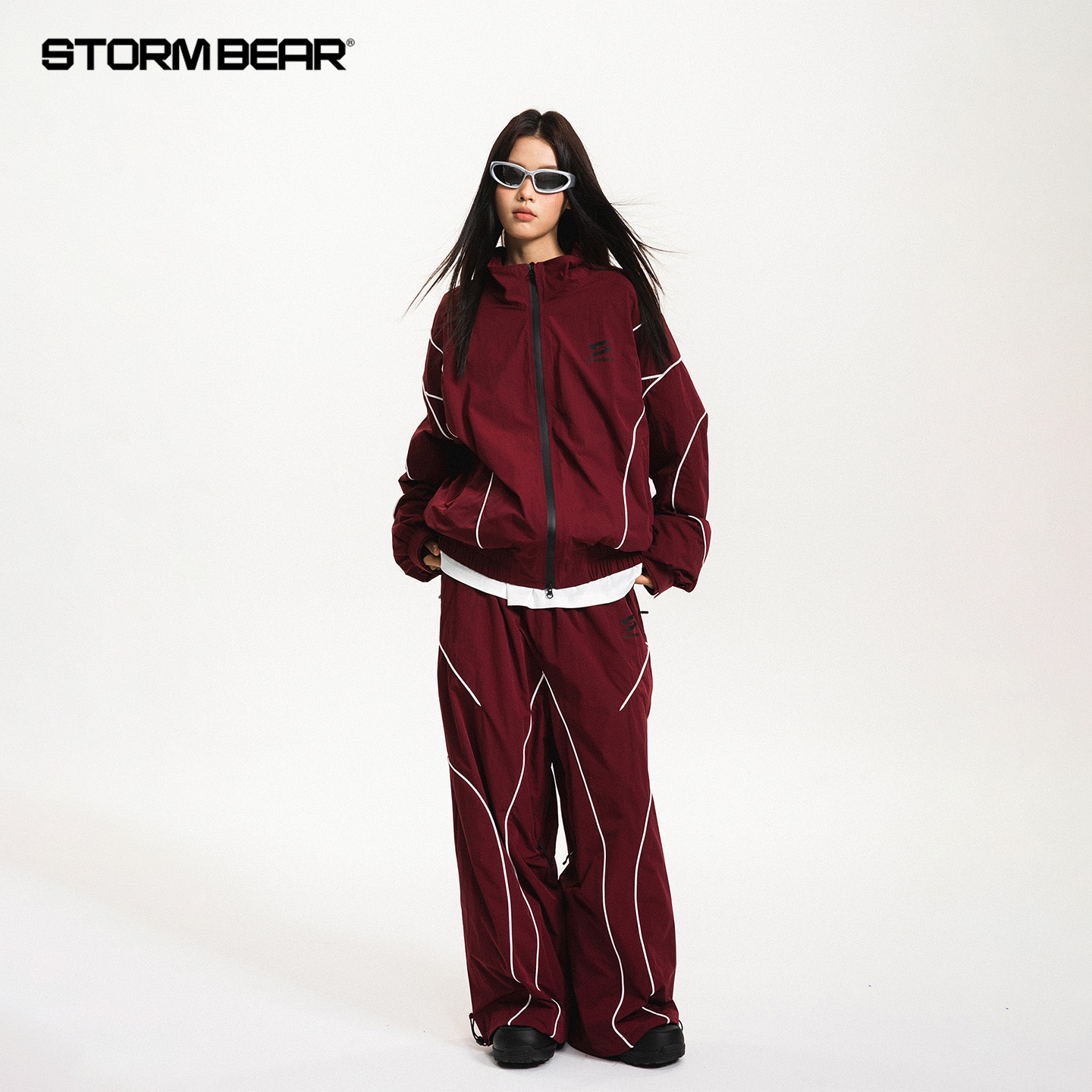 スノーボードウェア 2025 2026 レッド ラインデザイン 3L 上下セット レディース メンズ スノパンツ スノウェア レディース スキーウェア スノボウェア スキー 防风撥水