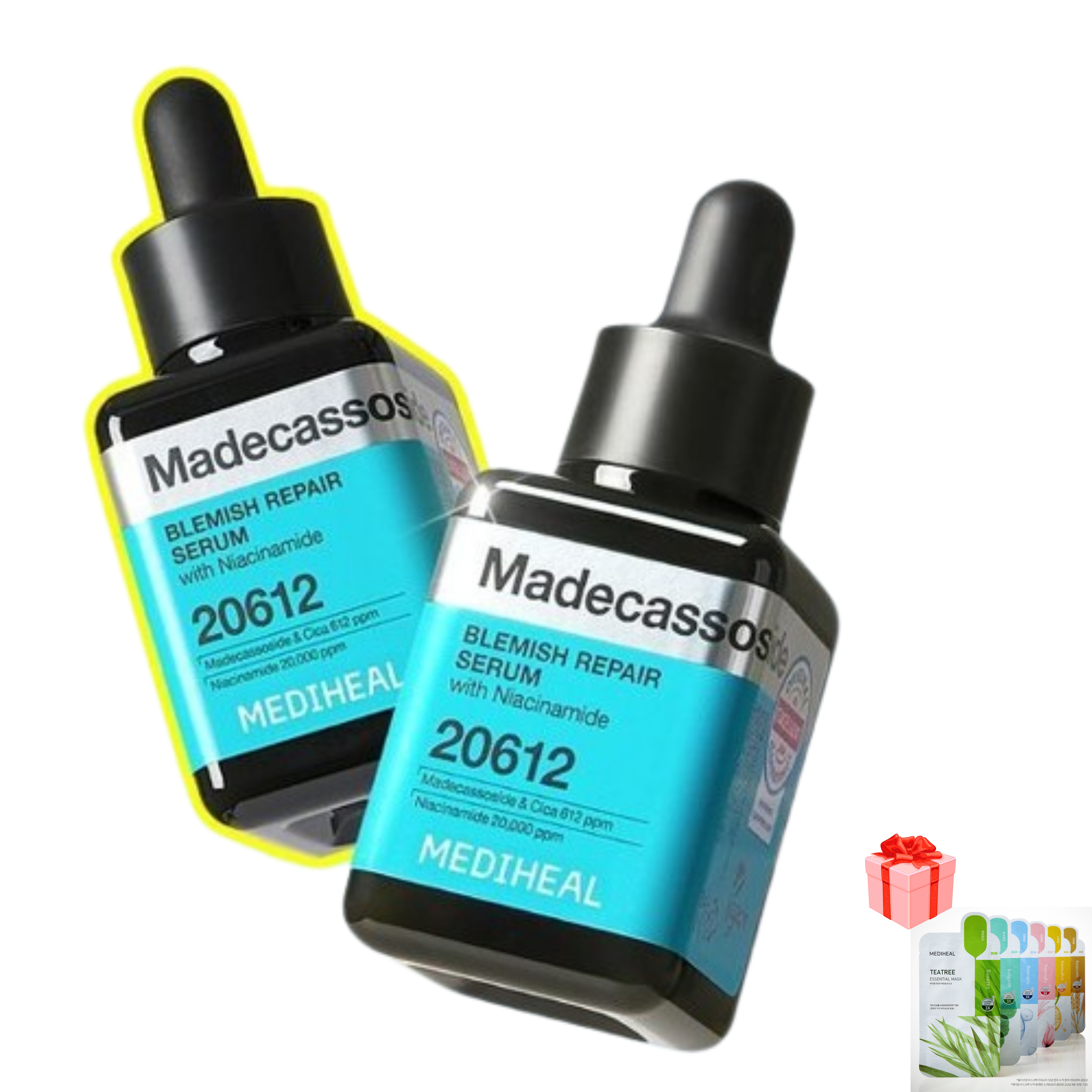 マデカソサイド 痕跡 リペア セラム 40 + 40ml ダブル企画/トラブル鎮静/くすみそばかす色素沈着ケア/肌の水分保持力/にきび性肌が使用可能/ギフト贈呈