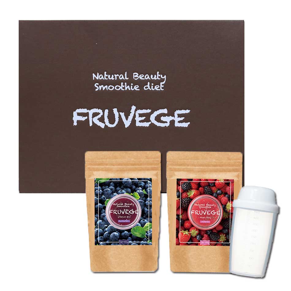 選べるスムージー　ギフトセット 300g2袋 シェイカーセットフルベジスムージーはチアシード入りギフトボックス/ダイエット 食品/酵素/チアシード/グリーンスムージー/粉末/アサイー/