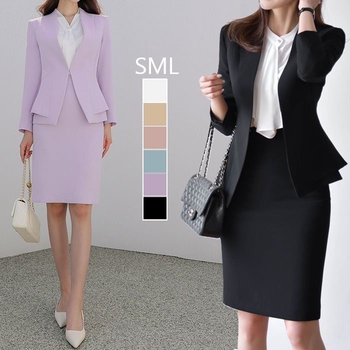セットアップ レディーススーツ 学校行事 オフィス タイト ６色