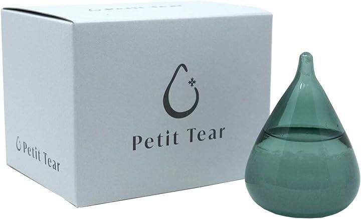 ストームグラス カラーガラス 手のひらサイズ 結晶 インテリア 置物( グリーン, レギュラー)