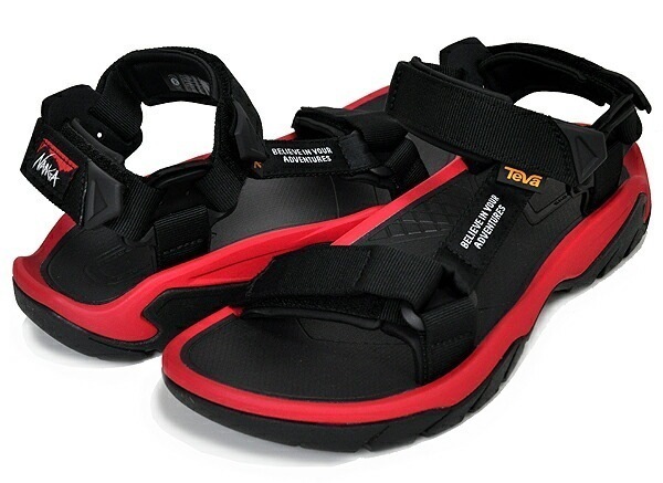 NANGA TEVA TERRA FI FIVE 1148710 BFYR ca2314-1z505 サンダル ストラップ アウトドア スポーツサンダル ブラック レッド オープントゥサンダル