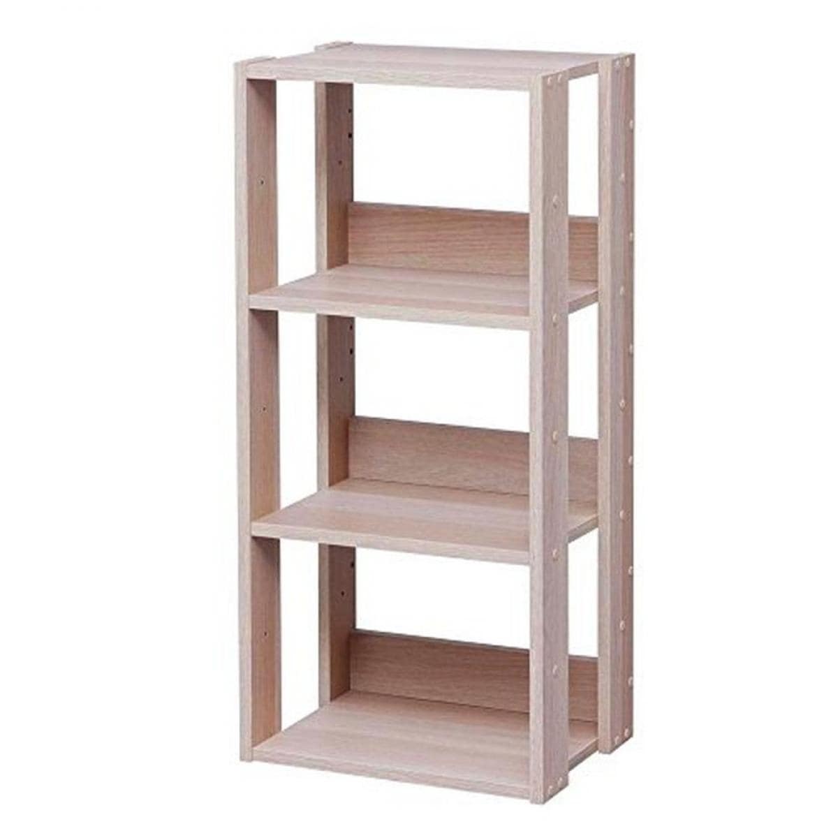 オープンラック 木製 4段 幅40×奥行29.2×高さ87.9cm ナチュラル OWR-400