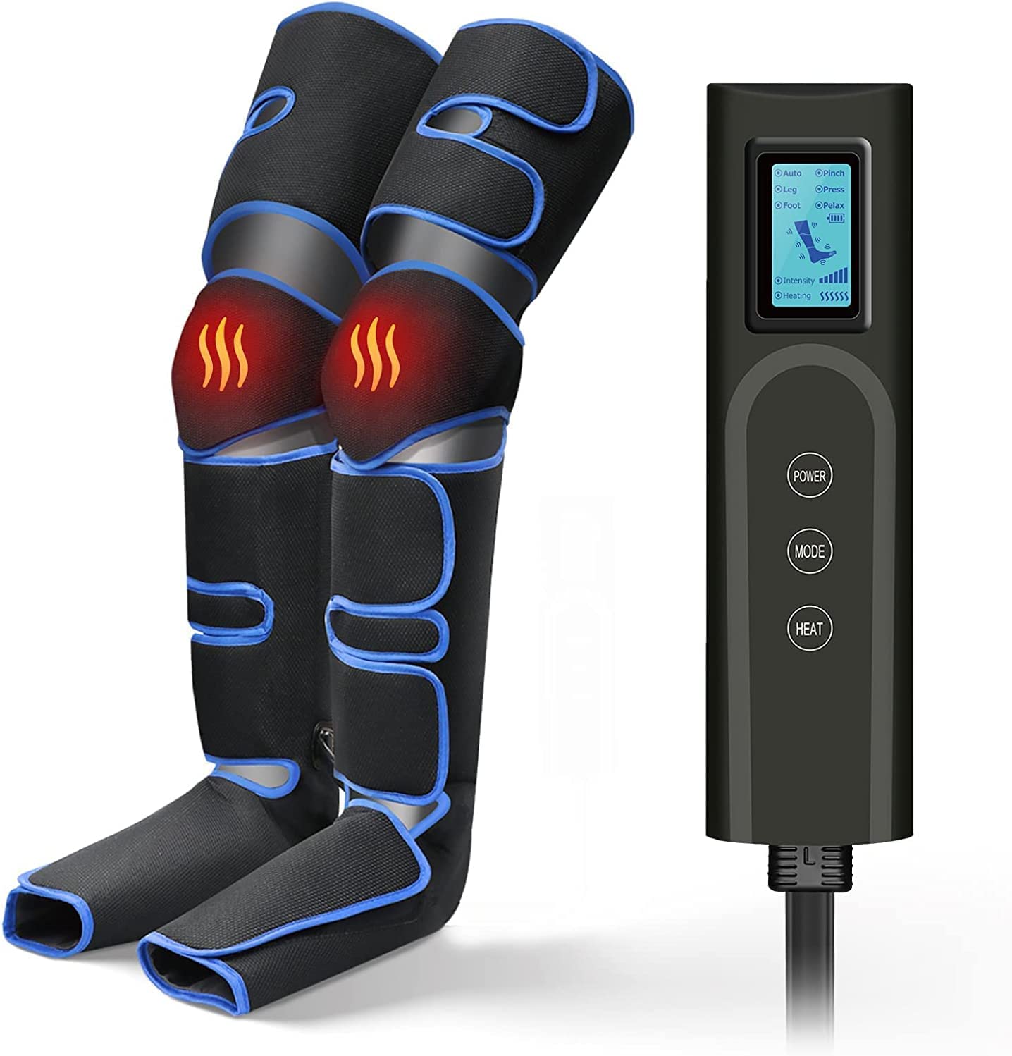 【父の日ギフト】フットケア レッグリッラクスサー 足先 足裏 ふくらはぎ 太もも 全体対応 温感機能搭載 USB充電式 6コース 強度3段階 20分タイマー 自動OFF リモコン操作 足先 足裏 空