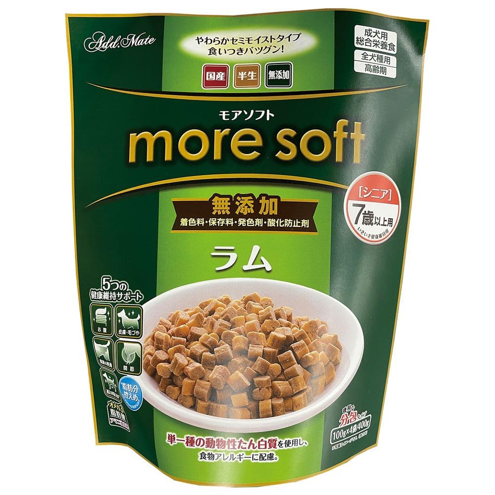（まとめ買い）アドメイト more soft ラムシニア 400g 犬用フード 【×3】