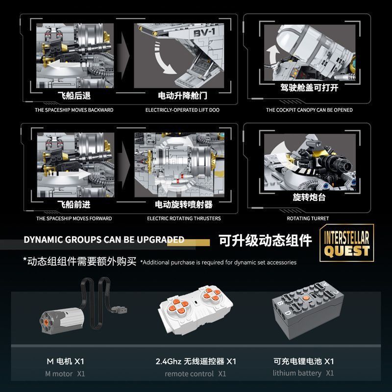ライトなしジェースター・レーガー号はレゴブロックのスターダスト宇宙戦艦玩具と互換性があります