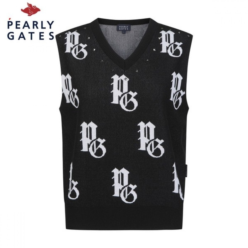 (Paris Gates) レディースエンブレムスタッズ付きニットベスト