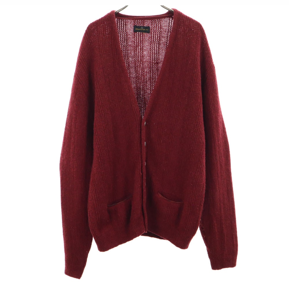 ピューリタン 70s ヴィンテージ 長袖 ニットカーディガン XL レッド系 PURITAN メンズ