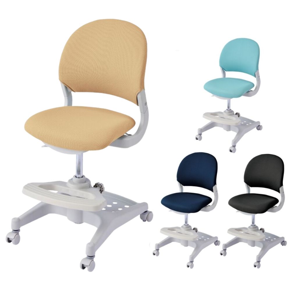 ハイブリッドチェア 学習椅子 学習イス 学習チェア 椅子 勉強椅子 ファブリック キャスター付き 足置き 姿勢 高さ調節 小学生 子供 回転しない ストッパー 学習いす 男の子 女の子