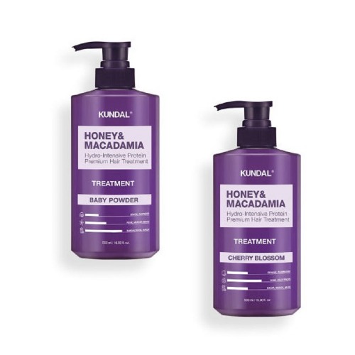 クンダルプロテイントリートメントベビーパウダー500ml +チェリーブラッサム500ml香り保湿栄養ソフト