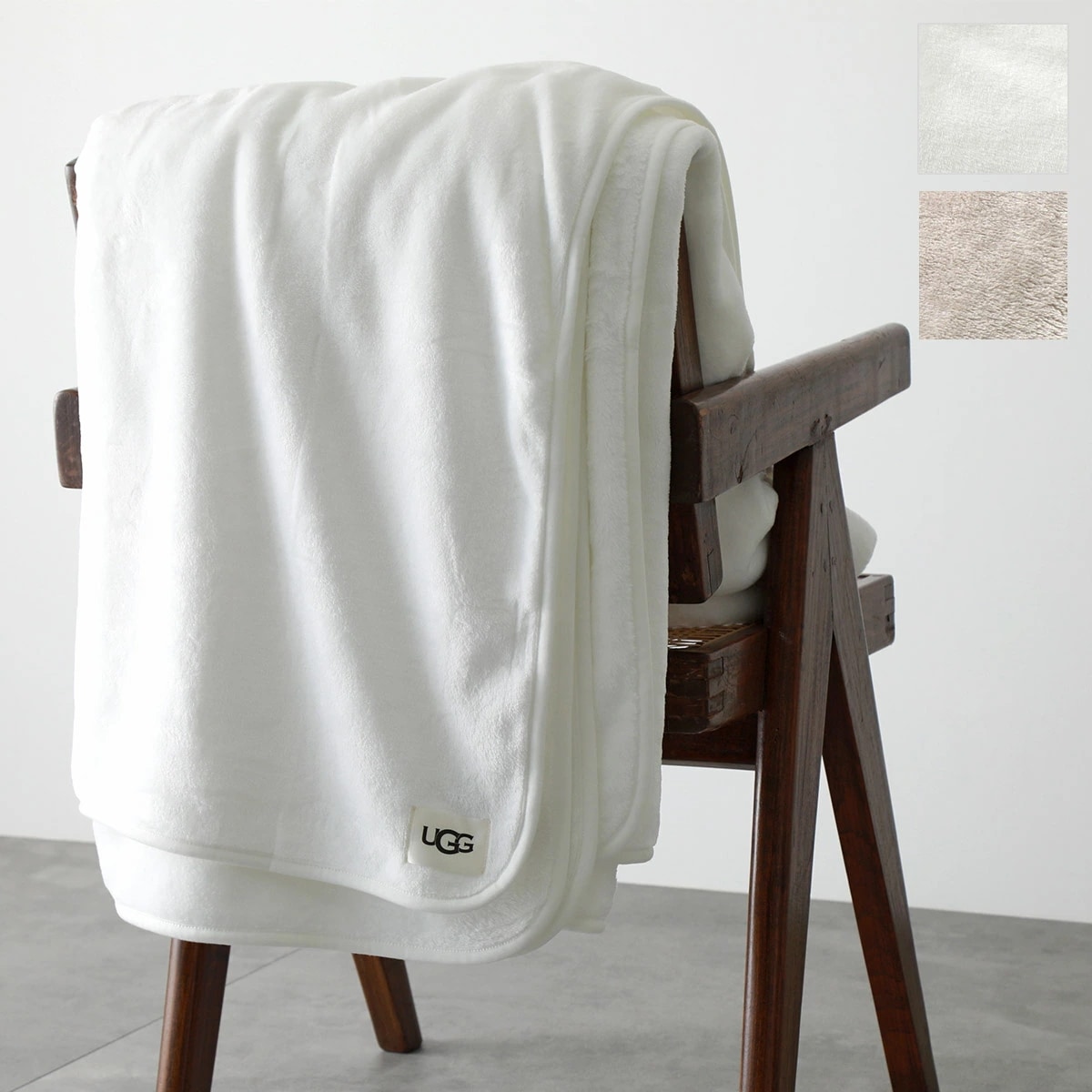 UGG アグ ブランケット DUFFIELD LARGE SPA THROW ダッフィールド ラージ スパ スロー 1019564 レディース 毛布 ひざ掛け ロゴタグ 大判 カラー2色