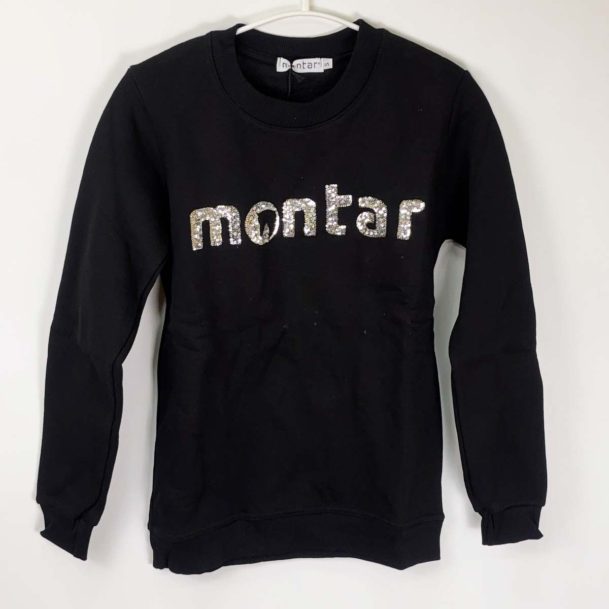 【中古・未使用品】MONTAR モンター TANIA スウェット トレーナー S ブラック レディース 乗馬 馬術