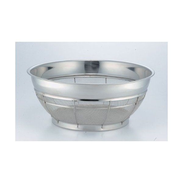 本間冬治工業 弁慶 18-8ステンレス 浅型ざる 50cm メーカー直送