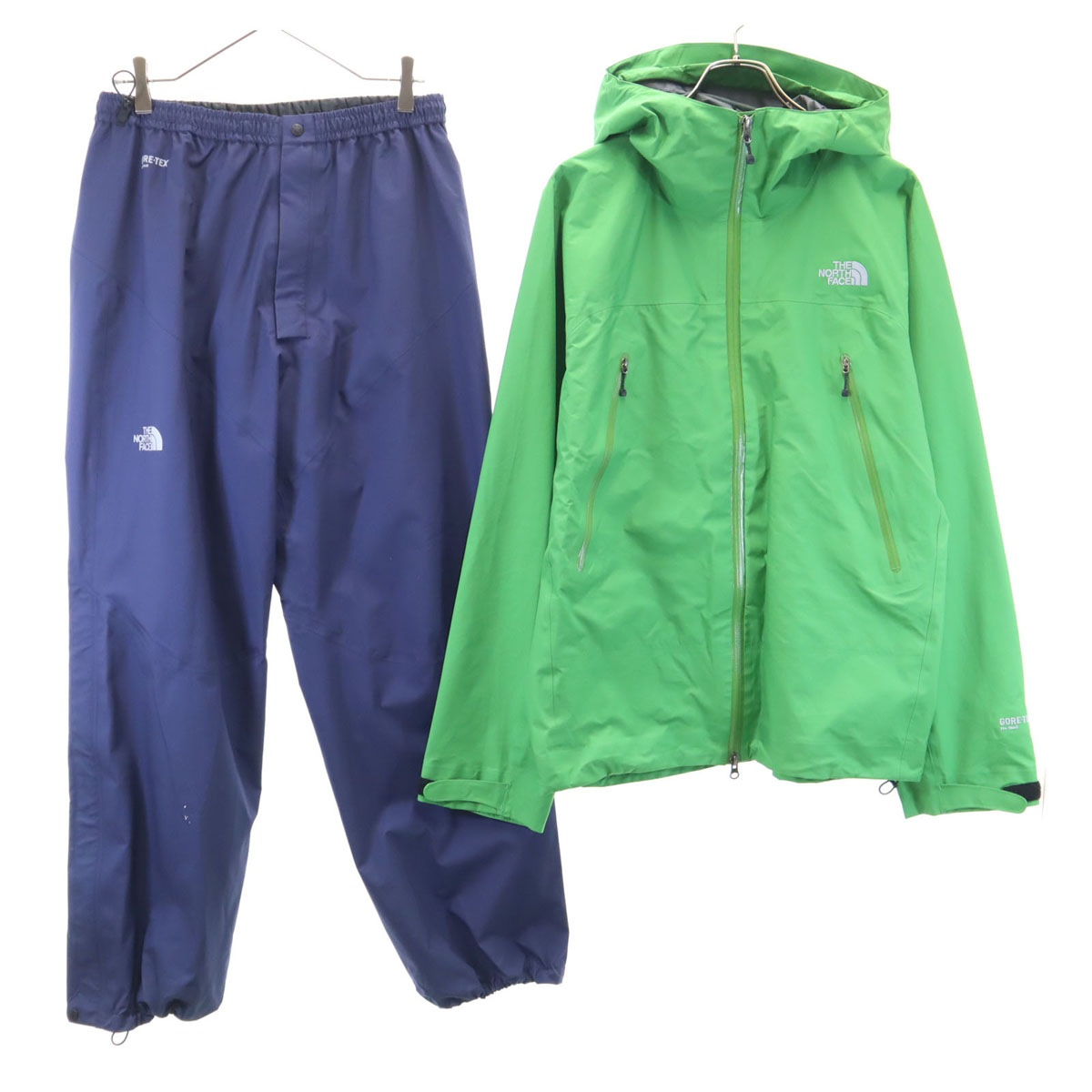 GORE-TEX ナイロンジャケット 上下セットアップ L グリーン メンズ 古着