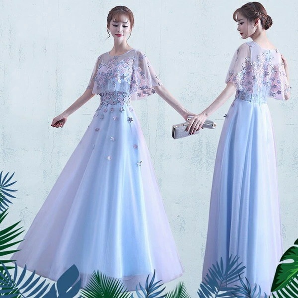 ドレス 大人 ピアノ 発表会 ドレス 大人 水色 パーティードレス レディース ロングドレス 母親 結婚式 ミセス向けドレス 大きいサイズ イブニングドレス お呼ばれ 二次会 ピアノ 発表会 ブライズ 11,012円