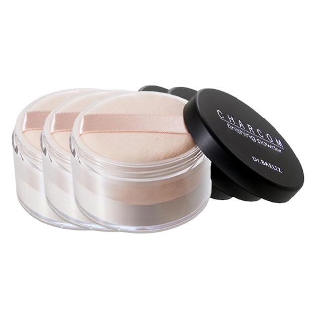 [国内正規品]シャルコム シルクヴェイルパウダー 25g x 3 マット ルースパウダー　毛穴レス　キメ細かい ベルベットタッチ コットンパフ 敏感肌 なじみがいい