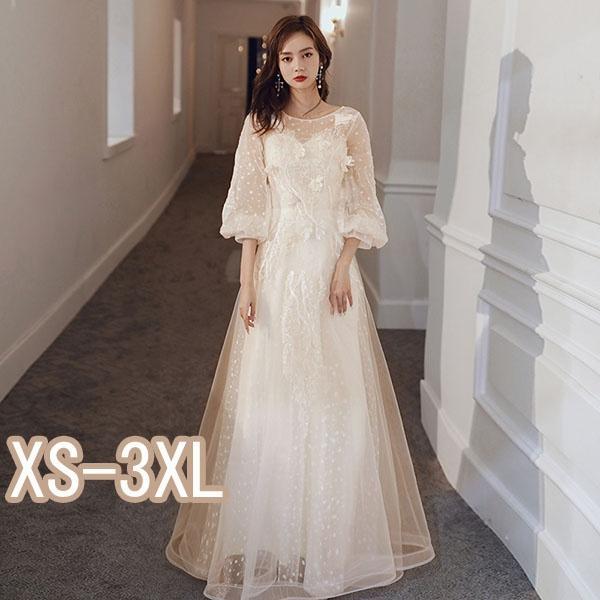 ラウンド エレガント ドレス 大人 ピアノ 発表会 ロング丈 ファスナータイプ パーティー 演奏会 結婚式