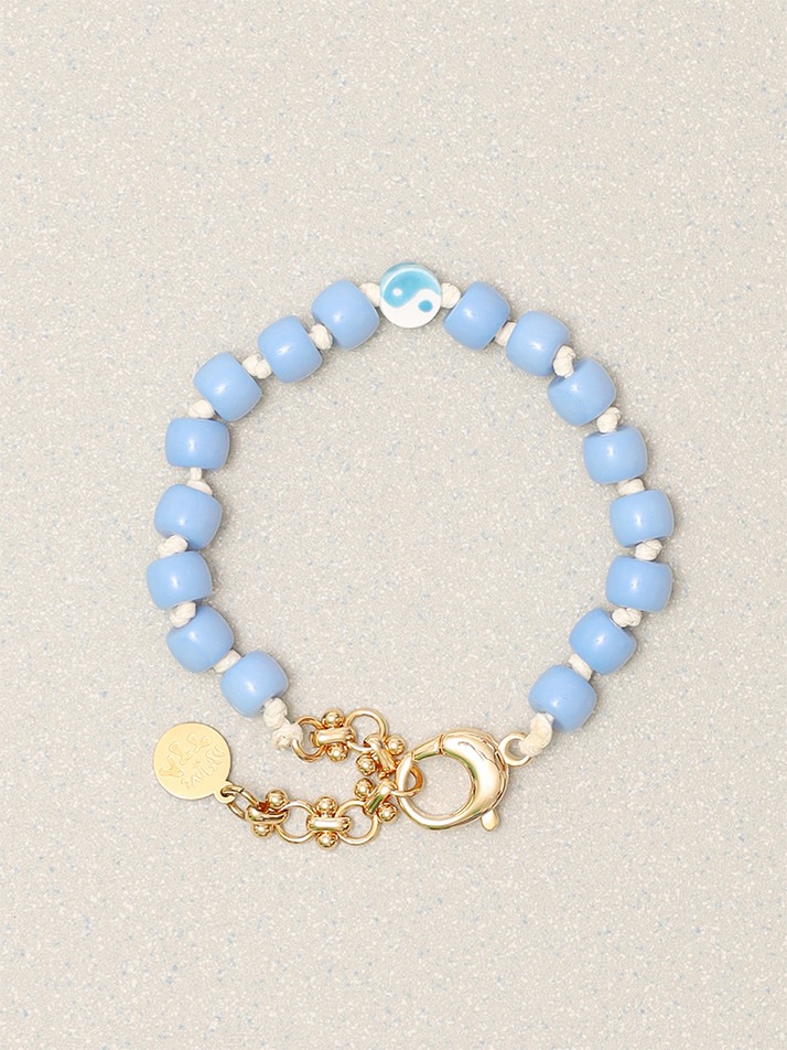 【TOWTOW ARCHIVE】 YIN & YANG & MARSHMALLOW BRACELET : HANEUL SKY
