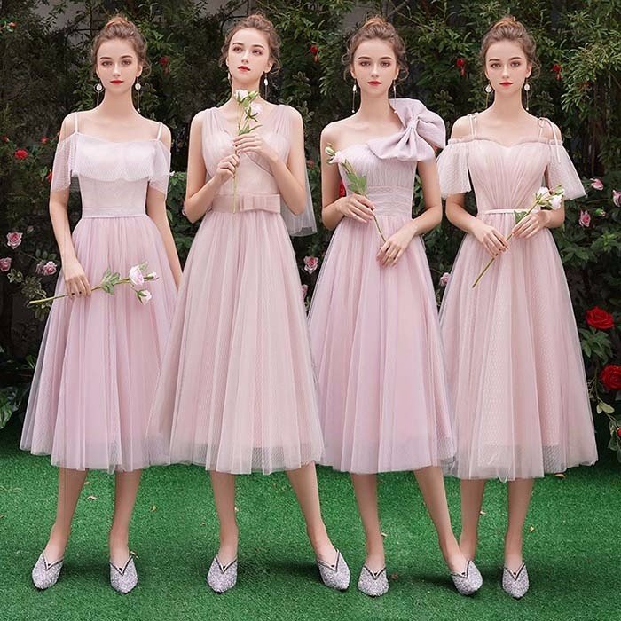 ブライズメイド ミモレ丈 二次会 大きいサイズ 結婚式 半袖 フリル オフショルダー 謝恩会 二次会 卒業式 ロングドレス ピアノ 発表会 ドレス 演奏会 20代 30代