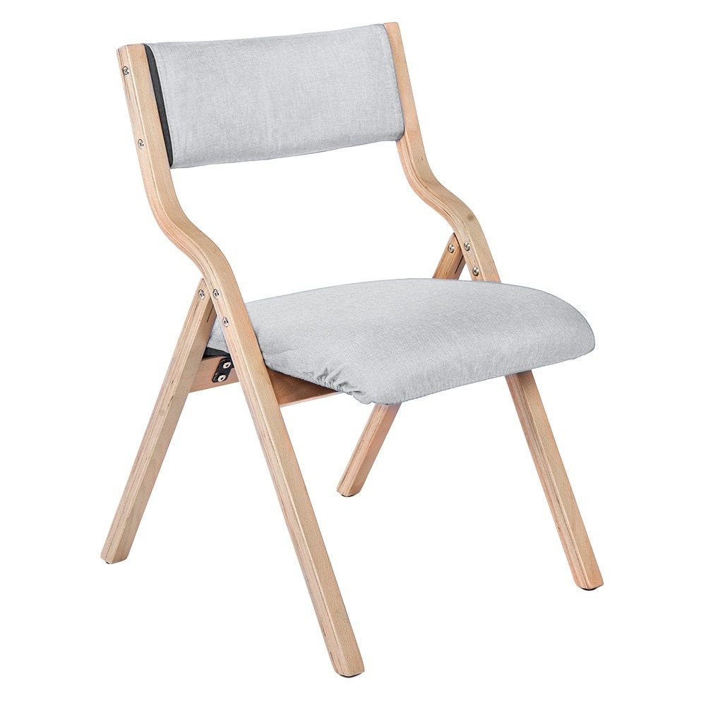 【国内発送.送.料.無.料！】ライトグレー ダイニングチェア 椅子 木製 介護チェア 完成品 折りたたみチェア カバー洗える イス 7色選択可能 リビング 1