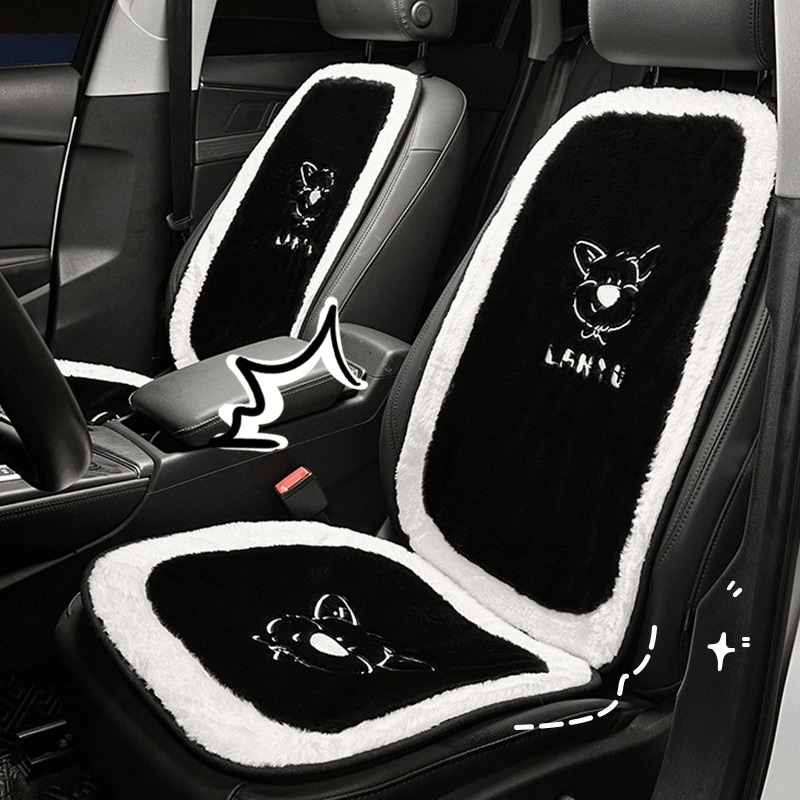 漫画カーシートクッション秋と冬豪華な暖かい不凍液カーシートクッションかわいい子犬モノリシックカーシートクッション