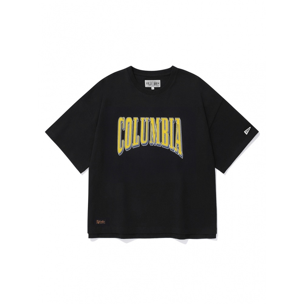 コロンビア大学クラックロゴセミクロップ S S Tシャツブラック