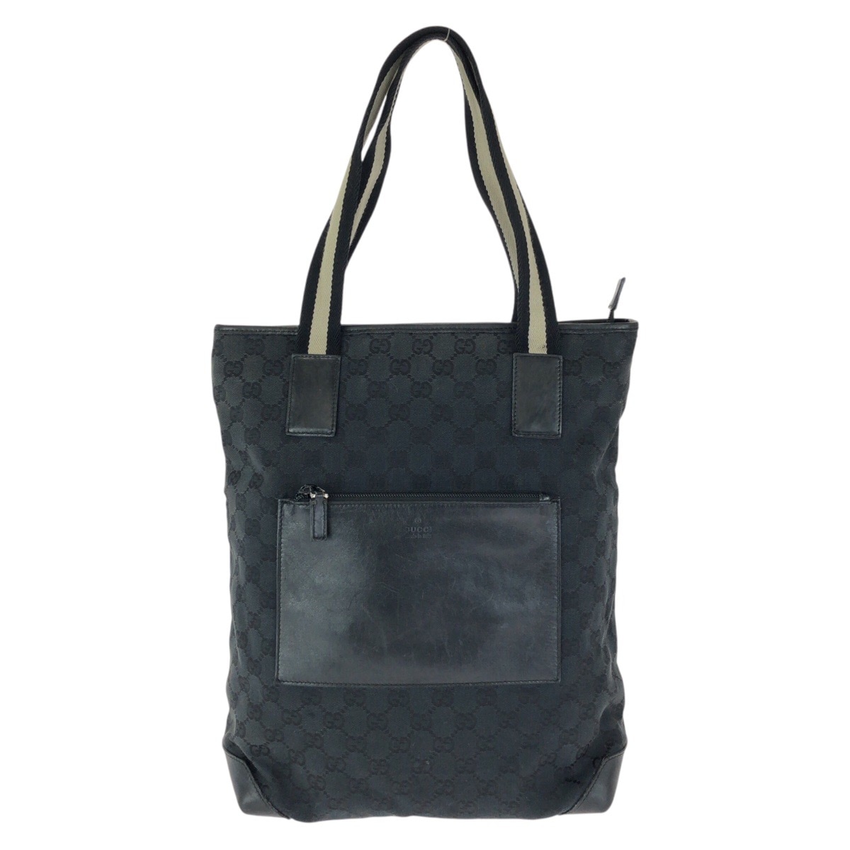 ブラック 黒 シルバー金具 GGキャンバス/レザー 019 0401 トートバッグ ショルダーバッグ レディース 602163