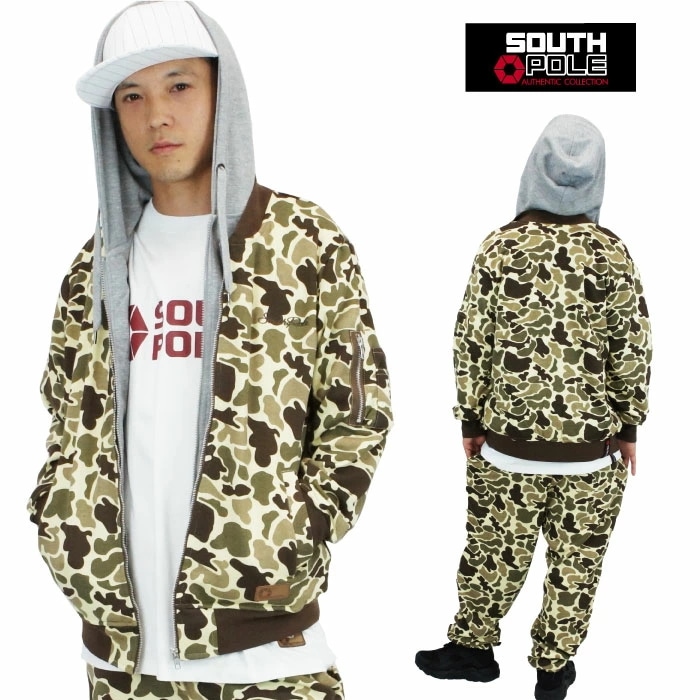 SOUTHPOLE スウェットMA-1 メンズ b系 ポリエステル コットン 迷彩 大きいサイズ 正規品