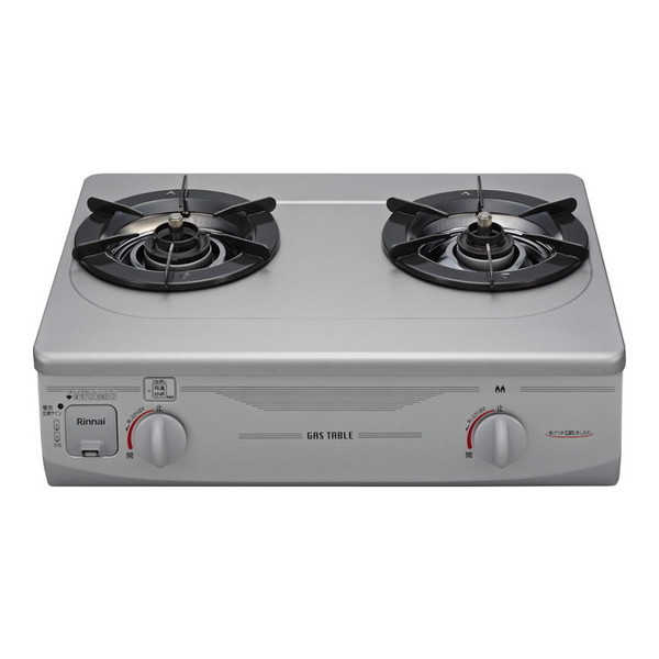 ガスコンロ 都市ガス 2口 左強火力 56cm RTS-336-2FTS(SL)A-L-13A シルバー