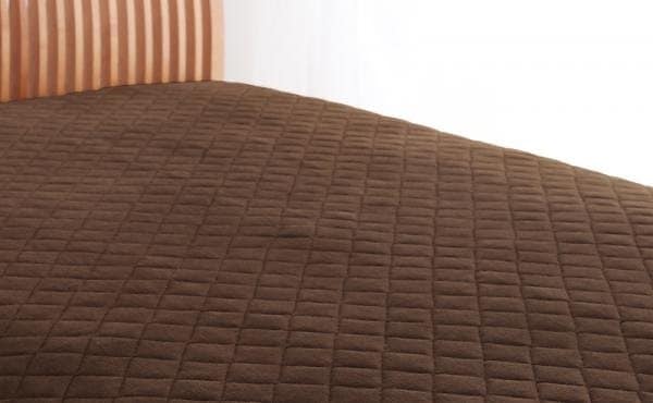 20色から選べる！ザブザブ洗えて気持ちいい！コットンタオルのパッド/シーツ [敷きパッドのみ] クイーン モカブラウン