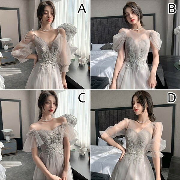 ワンピースドレスドレス演奏会 ドレス 袖付き 大人 母親 大 ロング ピアノ発表会 パーティードレス ドレス パーティードレス 小さいサイズ XS 発表会 ブライズメイド ミモレ丈 ロングドレス