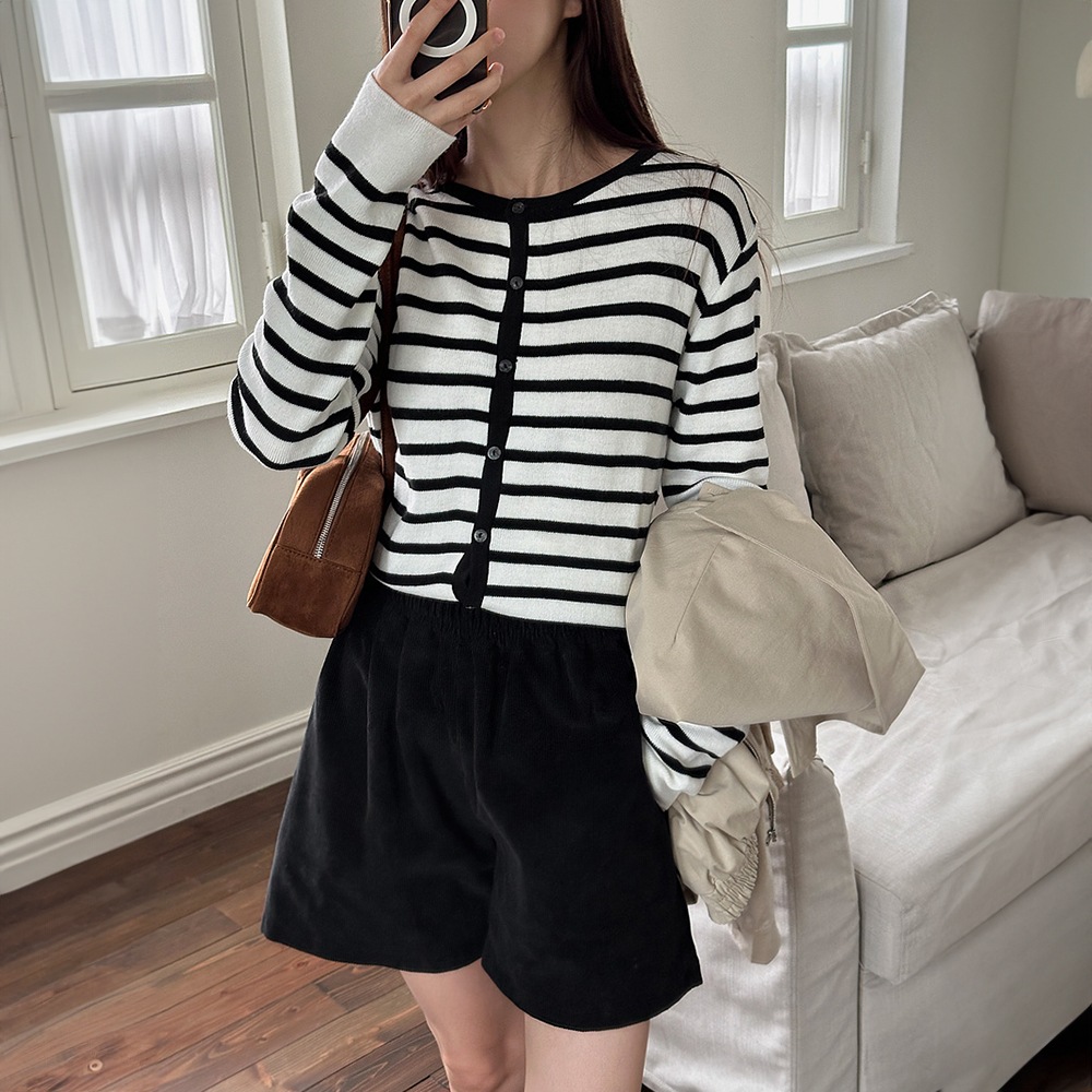 モリネラウンドストライプカーディガン