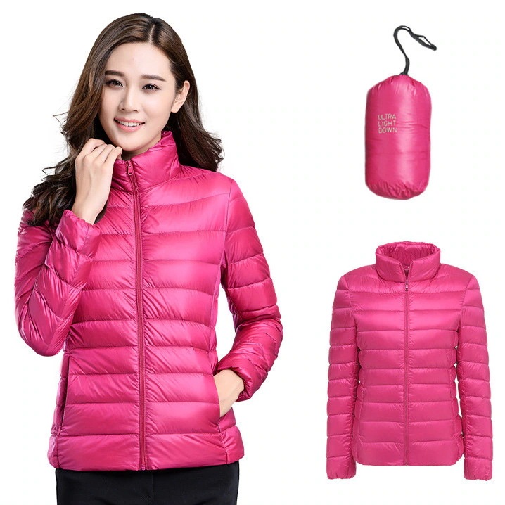 大人の魅力 プレミア超軽量ダウンジャケット ポケッタブル大きいサイズ フワッと軽い!!フード/スタンド タイプ ダウンジャケット ウルトラダウンコートショート丈 ダウ