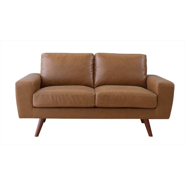 ヴィンテージ感溢れるソフトレザーの2人掛ソファ 北欧 インダストリアル ソファ リビング