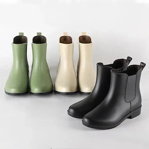 新作しんさくレインブーツ レディース スニーカー風 ショート 3cm サイドゴア 晴雨兼用 滑り止め 配色 雨具