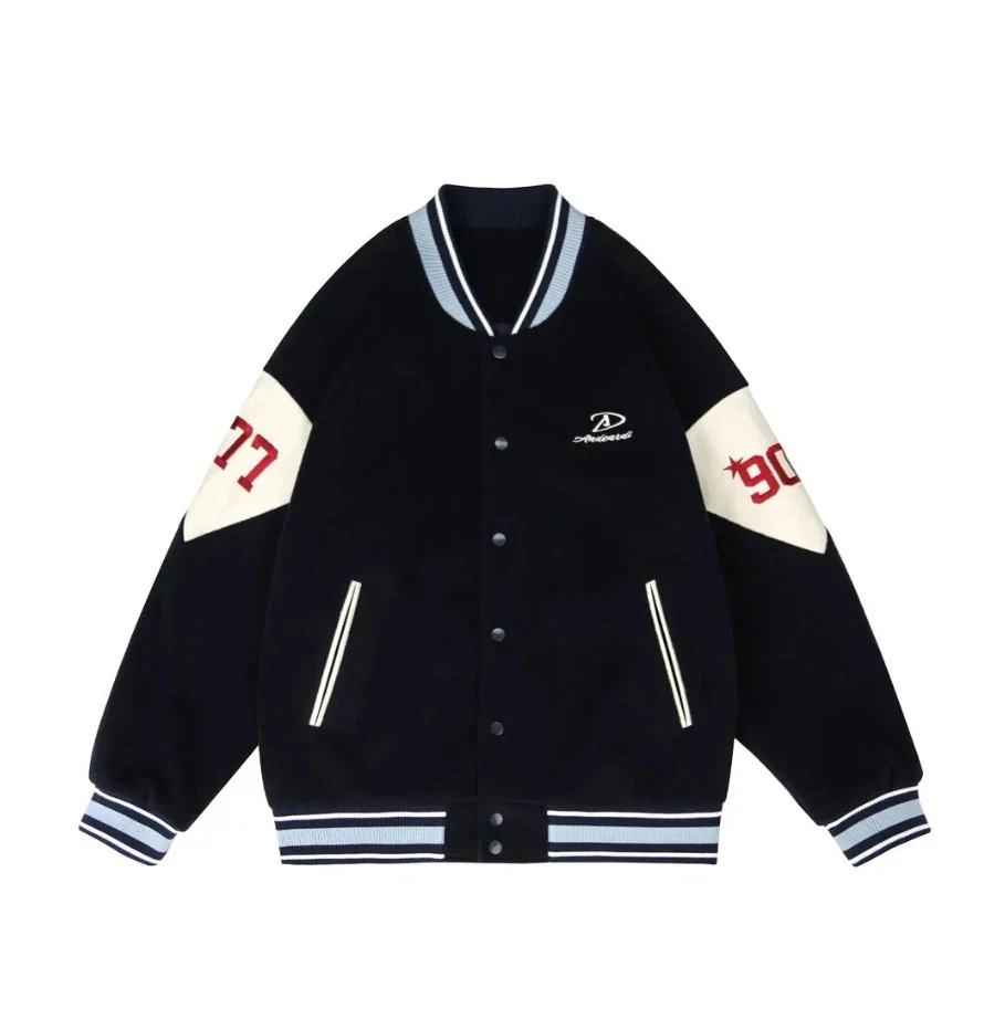 野球カプセル ジャケット トップス 2025 秋 冬 カップルウェア アメリカン 刺繍 PUパッチワーク ジャケット エンブロイダリーヴァーシティジャケット