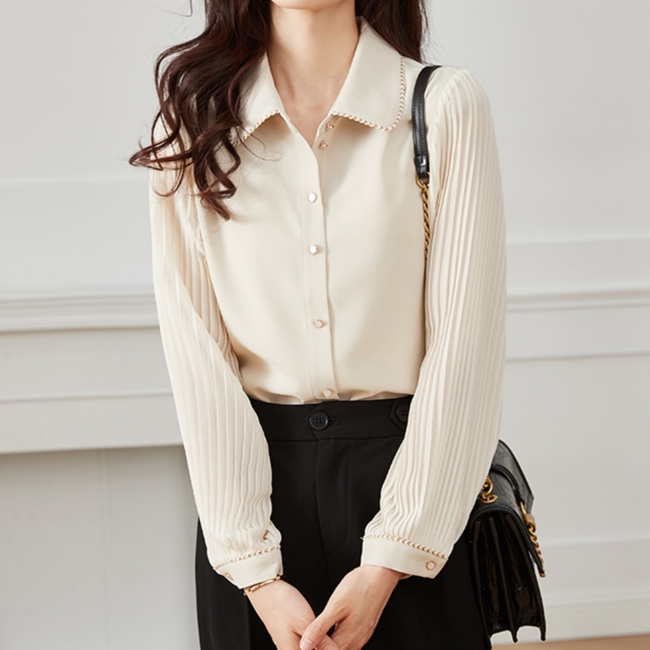トップス シャツ レディース ボトミングシャツ 単列マルチボタン 袖あり 長袖 ストレート 襟あり セクシー かわいい 大人可愛い きれいめ 大人 おしゃれ お洒落 大人女子 こなれ感 上品
