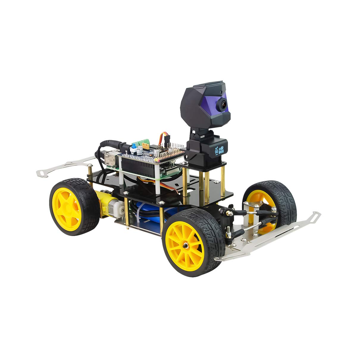 Donkey Car スターターキットAIロボットオープンソースDIY自動運転プラットフォームロボット車用 Raspberry Pi Robot Carを使用 (Without raspberry p