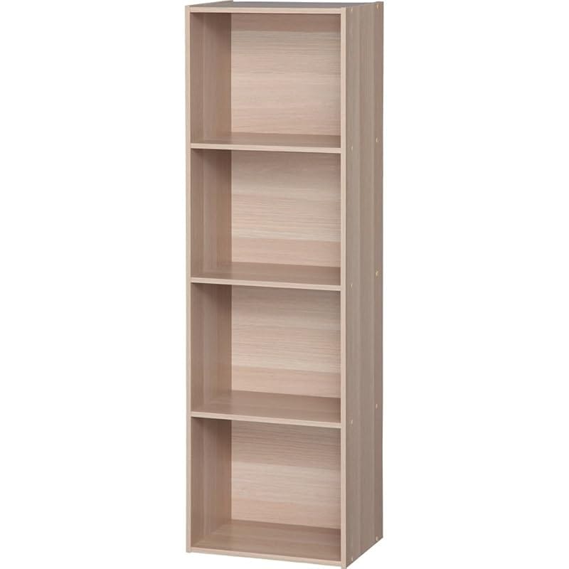 即納：アイリスオーヤマ カラーボックス 4段 A4ファイルが入る 収納ボックス 本棚 幅41.4×奥行29×高さ134.6cm ナチュラル CX-4F