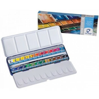 VAN　GOGH　ヴァンゴッホ固形水彩絵具　24色セットM　T.20M8624　416829