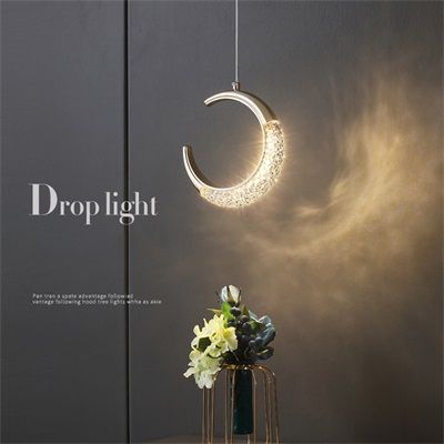 ペンダントライト おしゃれ 北欧 アクリル 吊下げ灯 月 三日月型 内藏LED 照明器具 リビング ダイニング キッチン 玄関 寝室 洋室 レストラン ダクトレール 引掛シーリング用 工事不要 簡単設
