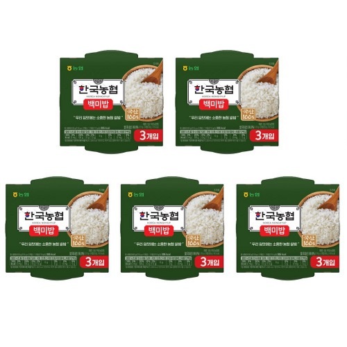 農協食品韓国農協白米ごはん210g 3口×5パック